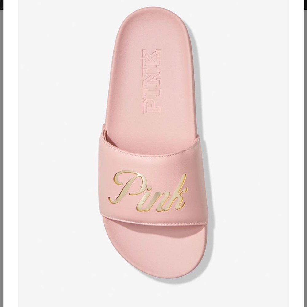 ❌SOLD❌🆕Victoria Secret PINK Chalk Rose Slide - Picture 2 of 7